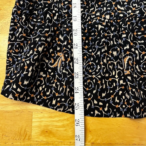 MADEWELL Silk Black Ditsy Floral Print Blouse - Picture 15 of 16